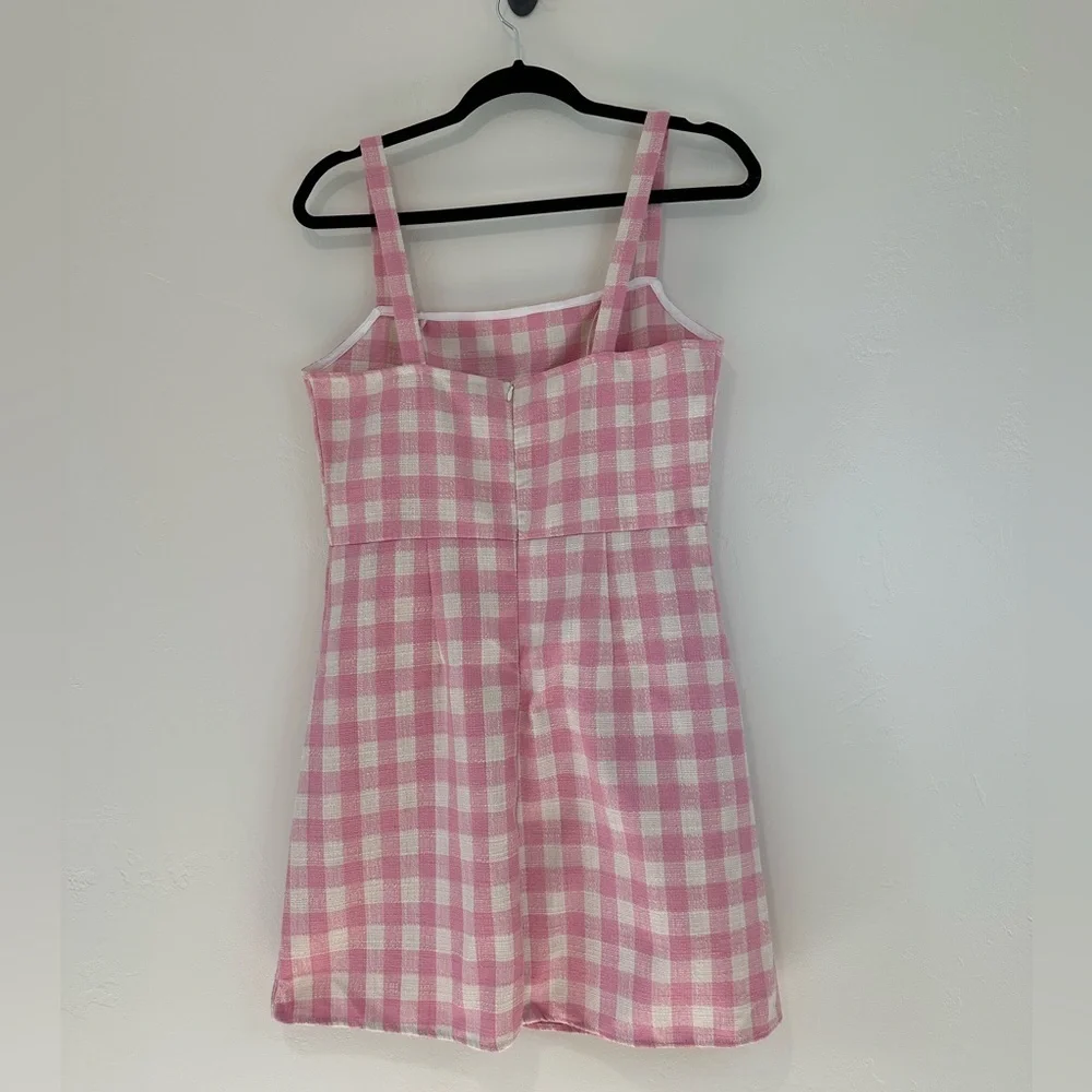 Cider Pink and White Plaid Women’s Dress - Picture 3 of 4